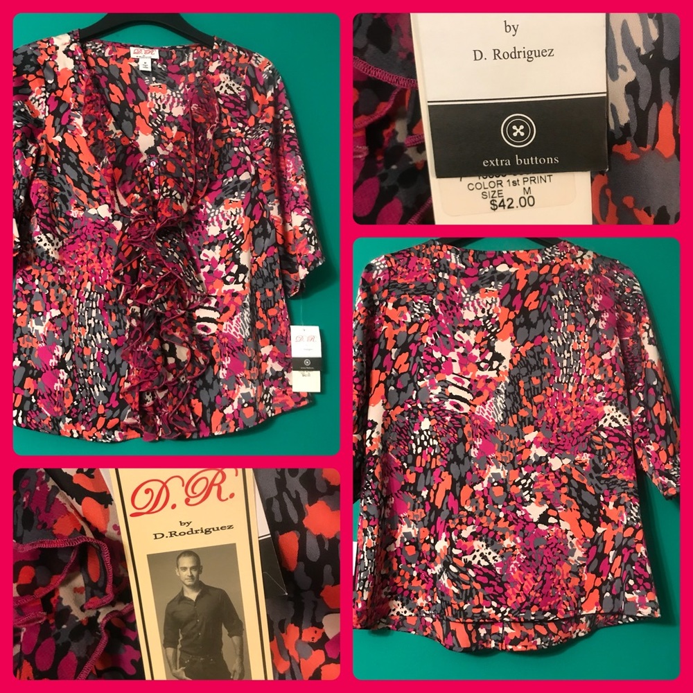 D. R by: D. RODRIGUEZ BEAUTIFUL BLOUSE SIZE MEDIUM